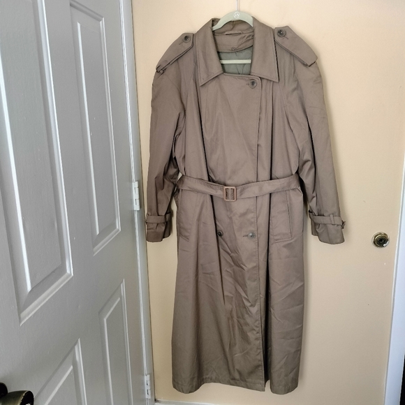 Worthington Classic Thermolite Trench Coat Beige Belted 18W Removable Lining - Picture 3 of 10